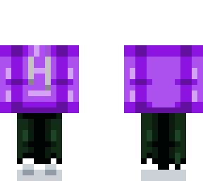 purple sweatshirt with ripped pants fixed