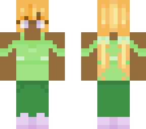 ginger with green outfit