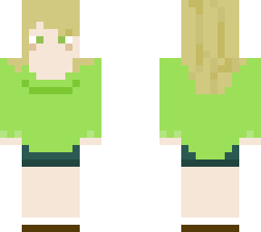 blonde hair green eyes :3