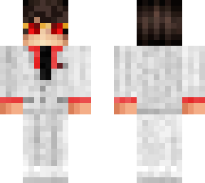 white suit red glasses