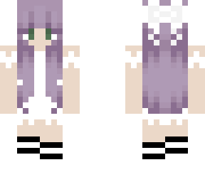 white dress w/ hair bow (green eyes)