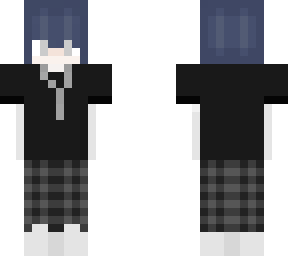 blue haired boy