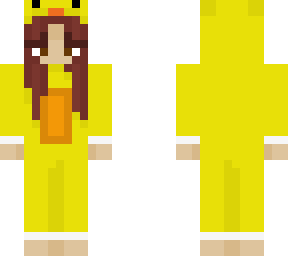 girl in duck onesie