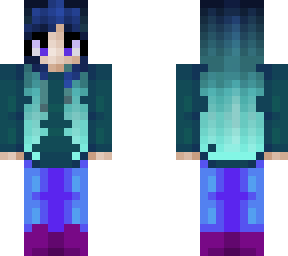 girl with blue ombr hair