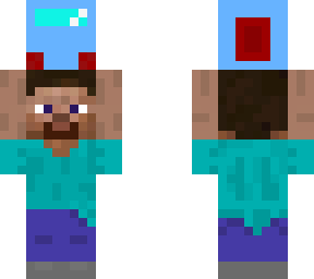 steve holding red and blue amount us harictar