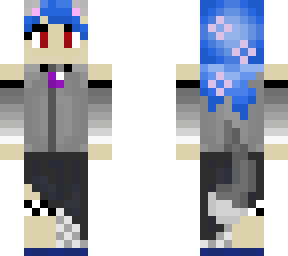 blue hair cat gamer girl