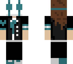 teal and white masked girl