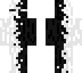 black and white enderman