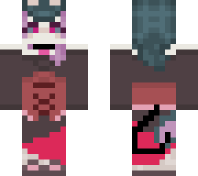 blue and pink haired goth