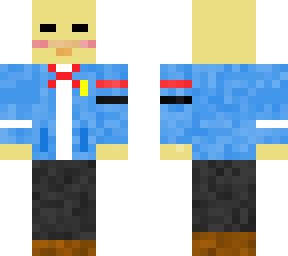 duck with a blue jacket