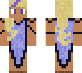 blue and dark blue dress with blonde