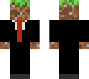 a grass block with a suit (fixed)