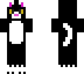 black & white cat | Minecraft Skin