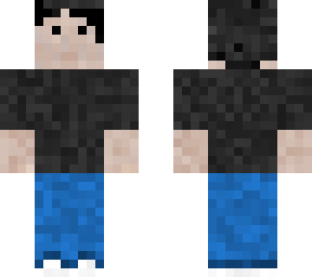 dude bro black shirt blue jeans