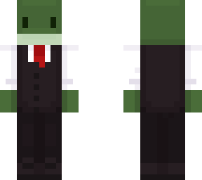 gentlemanfrog with red tie.