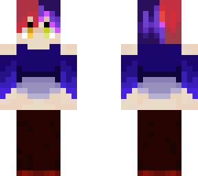 red-purple hair split