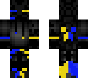 yellow and blue endermen