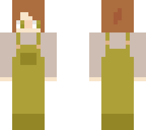 person in green dungarees
