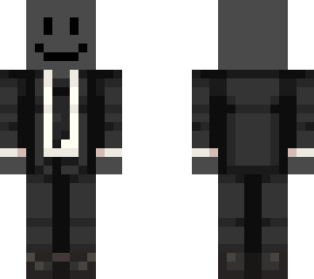 grey blob with suit
