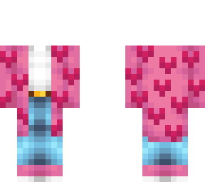 ob - valentines heart pink coat w/ jeans
