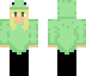 blonde frog with short hair