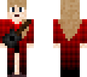 eras tour taylor swift red all too well outfit with black guitar