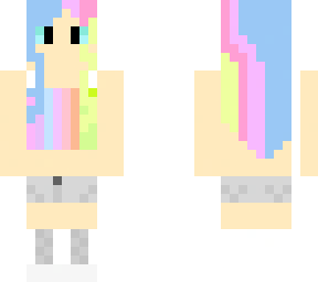 rainbow cute hair girl