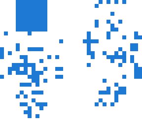 blobs of blue