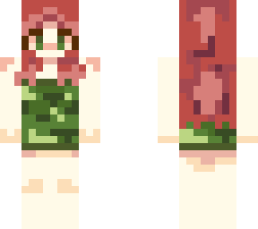 red head girl wearing green dress