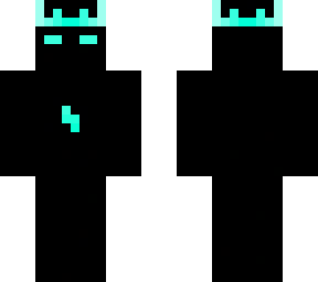 fully black with blue eyes