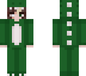 green dino onesie