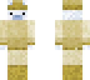 polar bear in brown clothes