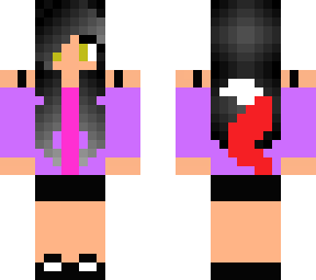 cute wolf girl with perple outfit