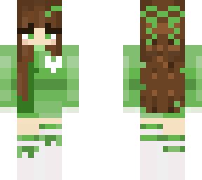 green girl with cute bow