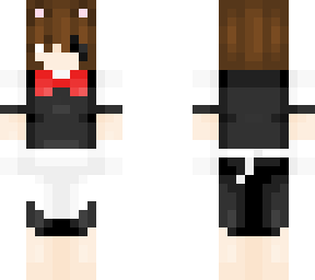 kittengamecreates in a maid dress b)