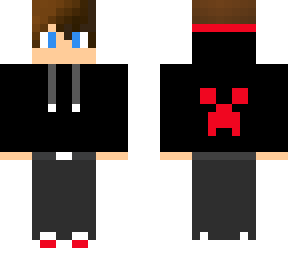 red and black creeper hoodie
