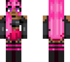 soft goth pink haired cat friend