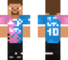 steve com uniforme do palmeiras (novembro azul-outubro rosa)
