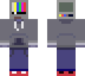 TV Head wearing hoodie | Minecraft Skin