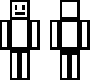 white man with black outline