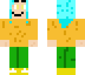 a normal skin that have blue hair