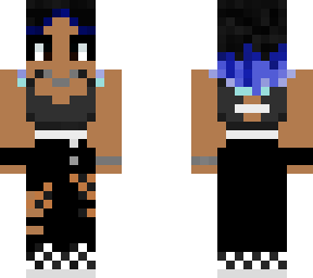 blue checkered girl