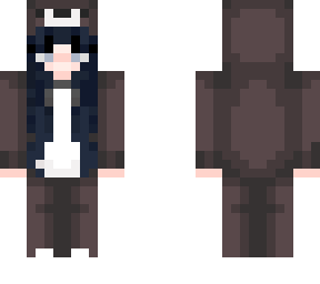 bear onesie girl - dark hair