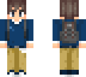 ralph lauren, white shirt and beige pants with backpack