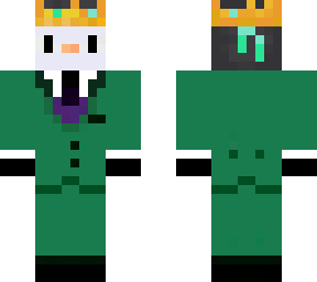 penguin with crown | green suit