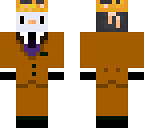 penguin with crown | orange suit