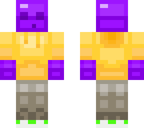 purple slime with yellow hoodie (hive style)