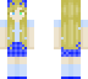 blonde blue haired girl