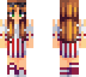 striped dress girl