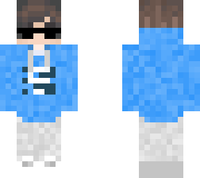 blue brunette